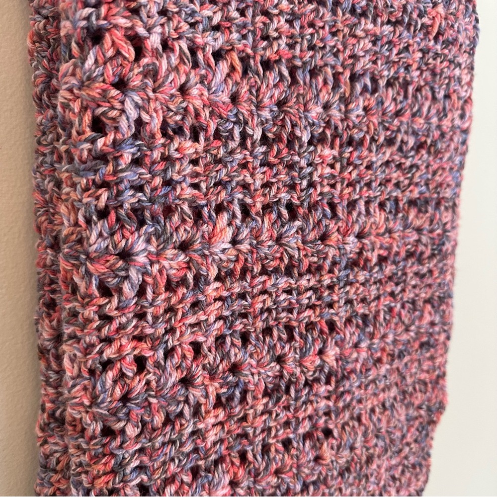 Handmade multicolor crochet baby blanket